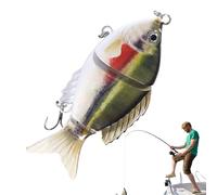 Generisch Leurre flottant - Équipement de pêche avec hameçon - Basses segmentées - Pour une utilisation en extérieur en eau douce et en eau salée, sur les lacs, les rivières, les étangs, les rivières