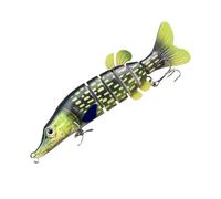 Generisch Leurre pour poissons prédateurs - Leurre de pêche - Swimbait multi-articulé - Pour truite, sandre, pêche réaliste - En plastique - Accessoire de pêche pour lac, rivière, mer, étang