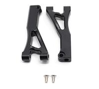 Generisch Levier à bascule avant en alliage d'aluminium 1/7, noir | Bras oscillant supérieurs avant en alliage d'aluminium - Outils de modélisme pour 1/7 1/8 - Voiture jouet collectionneur