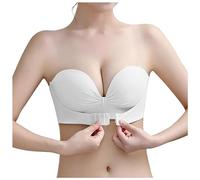 Generisch Lift Commentaires Soutien-gorge push-up sans bretelles pour femme avec haut dos Tenue de yoga pour femme, Blanc., 40
