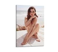 Generisch Lily Collins Affiche d'art de star de cinéma Peinture murale Défilement sur toile Maison Décoration murale 60 x 90 cm
