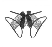 Generisch Lingerie Femme Sex Lingerie Sexy Femme Pure Desire Dentelle Culotte Passion Female Open File Sous-vêtements, Noir , XXL