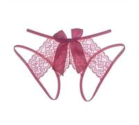 Generisch Lingerie Femme Sex Lingerie Sexy Femme Pure Desire Lace Culotte Passion Féminin File Ouverte Sous-vêtements, rouge, L