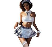 Generisch Lingerie sexuelle pour femme - Sous-vêtements sexy - Sous-vêtements amusants pour femme - Transparent - Grand pyjama - Amusant pour ensemble de passion, bleu, taille unique