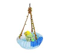 Generisch Lit chaud en forme de perruche, oiseau en peluche, hamac pour cage, accessoires pour dormir, se cacher, jouer, nourrir l'intérieur et l'extérieur