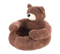 Generisch Lit pour animaux de compagnie - Doudou ours en peluche - Lit confortable et lavable pour chiots et petits animaux - Tapis d'intérieur pour animaux de compagnie