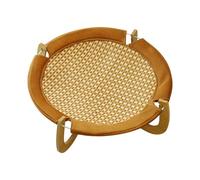 Generisch Lit pour animaux de compagnie en rotin, tapis rafraîchissant en rotin naturel, matelas d'été amovible résistant aux rayures, fournitures pour animaux de compagnie, lit surélevé pour chatons
