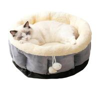 Generisch Lit pour chat mignon | Lavable chaud rond doux et chaud Petit lit pour chien | Pour chiots et petits chiens dormant à l'intérieur du salon Balcon Accessoires de maison Appartement Hiver Noël