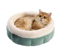 Generisch Lit rond pour chien, coussin doughnut, coussin lavable pour chiens et chats avec des pattes antidérapantes, rose, 60 cm