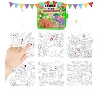 Generisch Livre de coloriage à l'eau magique pour - Livre aquarelle réutilisable avec stylo magique - Kit de peinture pour tout-petits - Idéal pour les voyages, la voiture et les déplacements