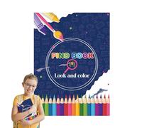 Generisch livre de coloriage, livre d'activité de de dessin animé, jouet coloré compact créatif pour garçons et filles, trouvez l'activité pour la plage, la bibliothèque, le plaisir à