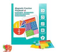 Generisch Livre de fractions magnétique, jeu de fractions magnétique, puzzle d'apprentissage interactif, plaquettes de calcul de fraction, ensemble de cercles de fraction, pour groupes d'exercices (A)