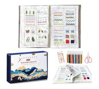 Generisch Livre pour broderie à la main - Instructions étape par étape - Livre de broderie avec de nombreux modèles à motifs - Pour les jours de pluie, les voyages, les adolescents, les filles, le