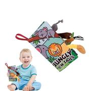 Generisch Livre souple pour bébé - Livre de la jungle crépitant, design de monde sous- et jungle, jouet éducatif avec surfaces multitexturées pour stimuler les sens pour les tout-petits et les