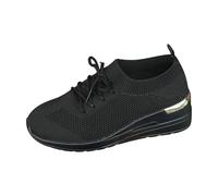 Generisch Loafer Chaussures de sport pour femme - Maille respirante - Semelle épaisse - Couleur unie - Légères - Chaussures de marche confortables - Chaussures d'été pour l'extérieur - Course à pied
