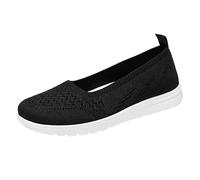 Generisch Loafer Chaussures en tissu pour femme Été Mesh Respirant Chaussures de loisirs confortables Couleur unie Légères Slip On Chaussures de sport plates Chaussures d'été décontractées tendance