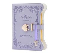 Generisch Lock Journal avec cadenas | B6 Journal en cuir synthétique avec serrure et clé | 360 pages, agenda pour femmes et filles, organisateurs personnels, bloc-notes rechargeable