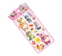 Generisch Lot d'autocollants 3D en forme d'animal, mignons mini autocollants décoratifs pour ordinateur portable, mur, guitare, valise, cahier, agenda, tablette, lunettes, loisirs créatifs
