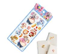 Generisch Lot d'autocollants 3D en forme d'animal, mignons mini autocollants décoratifs pour ordinateur portable, mur, guitare, valise, cahier, agenda, tablette, lunettes, loisirs créatifs