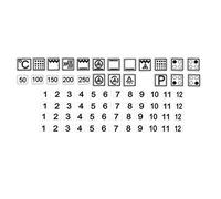 generisch - Lot d'autocollants pour cuisinière électrique - Symbole R74 - Noir, transparent - Vinyle - Résistant aux intempéries - Rectangulaire - Usage unique - Outdoor - Sticker