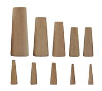Generisch Lot de 10 bouchons de vidange marins, bouchons coniques en bois souple, fermeture rapide, drainage en crise, idéal pour kayak, canoë, bateau, 5 à 10 cm, couleur marron