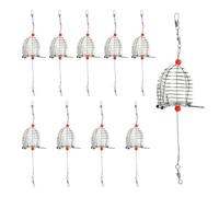 Generisch Lot de 10 cages à appâts pour carpe en acier inoxydable | Support d'appât et Feeder - Convient pour les pêcheurs et les pêcheurs ainsi que les hommes, les pères et les maris sur tous