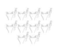 Generisch Lot de 10 clips lumineux de Noël pour l'extérieur, bardeaux de toit - Support de suspension solide pour façade de maison, tuiles, toits, terrasses, faîtes