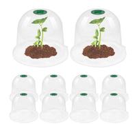 Generisch Lot de 10 Cloches réglables en Plastique Transparent pour de Jardin, avec Trous d'aération, pour la Protection de la Croissance du Jardin, Printemps, été