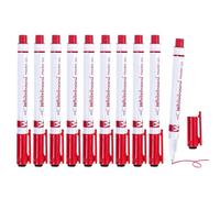 Generisch Lot de 10 marqueurs effaçables à sec - Pointe fine de 0,5 mm - Pour enseignants, enseignants, tableaux blancs, écoles, crèches et maternelles