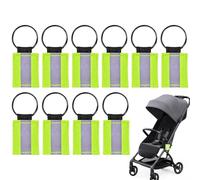 Generisch Lot de 10 pendentifs réfléchissants de sécurité - Équipement réfléchissant élégant - Porte-clés multi-usages - Accessoire pour sac à dos, Siehe Beschreibung, Nylon, Voir description