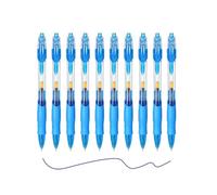 Generisch Lot de 10 stylos à bille à pointe fine - Stylos imprimables pour une écriture fluide - Stylo à bille lisse de 0,5 mm pour écrire, prendre des notes, signer, école