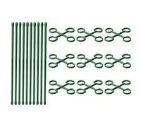Generisch Lot de 10 supports de tige de , design à boucle en treillis verts, pour jardinières d'intérieur, parterres surélevés, monstera, tomates, ferme, serre et balcon
