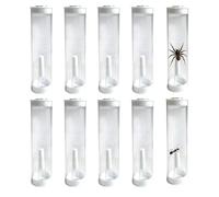 Generisch Lot de 10 tubes à essai transparents avec couvercles pour études biologiques, exploration de la nature, projets scientifiques, camping, randonnée, extérieur