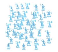 Generisch Lot de 100 figurines de soldats pour hommes - Différentes poses - Ensemble de anciens - de société pour jeux de rôle et fêtes d' - Décoration de gâteau et fille