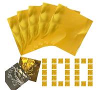 Generisch Lot de 100 films de bricolage - Papier métallique en aluminium brillant - Pour peinture, dorure et décoration, ongles, artisanat, gaufrage, scrapbooking et fabrication de cartes