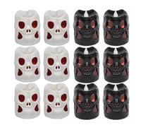 Generisch Lot de 12 bougies LED effrayantes pour Halloween