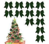 Generisch Lot de 12 nœuds de sapin de Noël - Ornements rétro de festival - 15 cm - En velours - Pour couronnes de fête - Boîtes d'emballage DIY - Bricolage - Fête - Sacs à bonbons à la maison