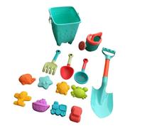Generisch Lot de 14 jouets à sable de plage - Motif lac - C | 14/16 râteaux à pelle et formes d'animaux marins pour un jeu imaginatif, construire des châteaux de sable créatifs