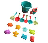 Generisch Lot de 16 jouets à sable de plage - D | 14/16 râteaux à pelle et formes d'animaux marins pour un jeu imaginatif, construire des châteaux de sable créatifs