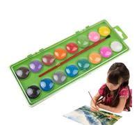 Generisch Lot de 16 pinceaux aquarelle ronds avec pinceau, pinceaux à colorier, kit de peinture pour étudiants sur toile, peinture de Saint-Valentin, 16 pinceaux à ruban