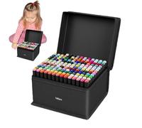 Generisch Lot de 168 marqueurs à pointe fine - Avec double pointe - 168 couleurs - Fournitures artistiques - Accessoires de bricolage pour dessin, peinture, lettrage et croquis