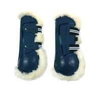 Generisch Lot de 2/4 bottes à tendon de cheval - Rembourrage en polyuréthane avec rembourrage intérieur en imitation laine - Protection douce et chaude pour sauter (chocolat)