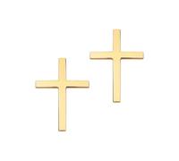 Generisch Lot de 2 autocollants en métal avec croix de Jésus-Christ - 6,3 x 4,6 cm - Autocollant 3D en métal en 3D en alliage - Autocollant pour voiture - Anti-rayures (doré)