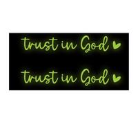 Generisch Lot de 2 autocollants pour fenêtre de voiture, accessoires de rétroviseur pour femme - Faites confiance à Dieu - Lot de 2 autocollants de voiture - Pour maman, papa, collègues, famille, amis