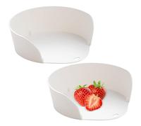 Generisch Lot de 2 boîtes de conservation pour couper - Planche à découper - Boîtes de rangement empilables - Accessoires de cuisine - Plateau à légumes pour restaurant et maison
