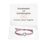 Generisch Lot de 2 bracelets brésiliens reliés et cartes - Bracelets en pierre naturelle - Cadeaux de bijoux - Bracelet d'amitié avec gravure, taille unique, Autre, Pas de gemme