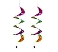 Generisch Lot de 2 carillons à vent colorés arc-en-ciel pour le jardin, terrasse, pelouse, parc, balcon, extérieur, camping et pique-nique