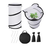 Generisch Lot de 2 couvertures antigel pour de jardin, pliables et respirantes, rondes, 50 x 30 cm, pour arbres fruitiers, légumes, baies, tomates