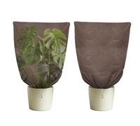 Generisch Lot de 2 couvertures antigel pour d'extérieur - Protection respirante - En tissu non tissé - Avec fermeture éclair - Pour oiseaux, lapin, écureuil, tomate, rose