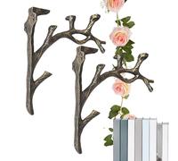 Generisch Lot de 2 équerres de support pour étagères - Support mural robuste - Style rétro - Pour chambre à coucher, salon, cuisine, bibliothèque, balcon, garage, livres, jardinière